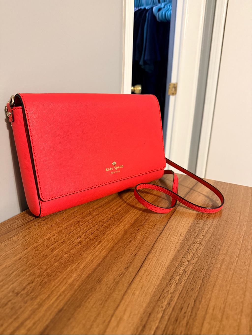 Kate Spade Charlotte Street Alek Crossbody Bag Vibrant Red Perfect Condition